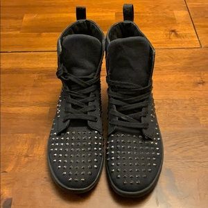 Dr marten studded/canvas boots